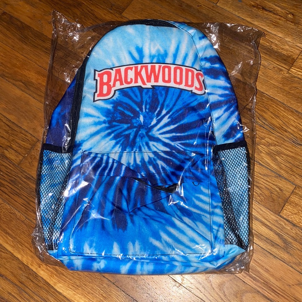 Blue and White Tie dye Backpack